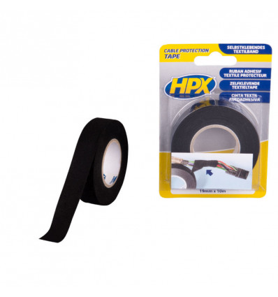 HPX rol Cable protection tape 19mmx10m kabelbeschermingstape zwart