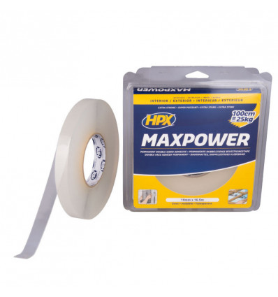 HPX Max Power tape 19mm L16.5m - zwart tu