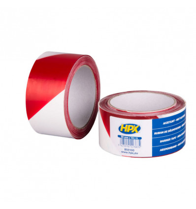 HPX Afzetlint wit/rood - 50MM 100M