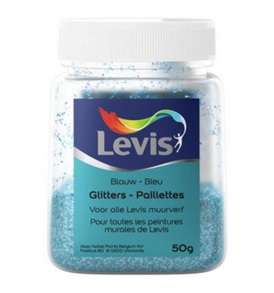 LEVIS Glitters v/ muurverf - blue 50gr