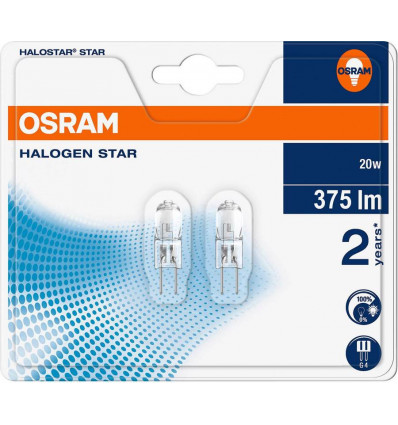 OSRAM 2XG4 20W 12V halogeenlamp
