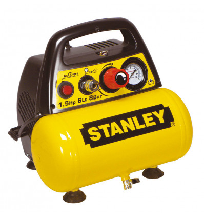 STANLEY - Compressor z/ olie - 6L 8 bar