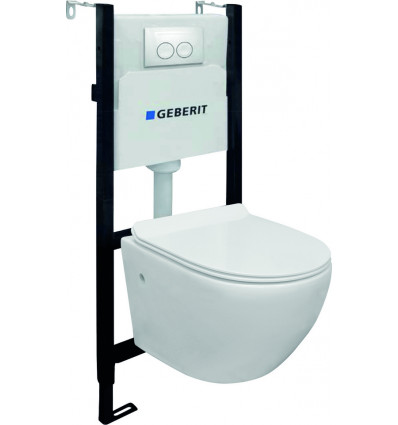 GEBERIT - Set WC PACK + Frame Freeflow waterbesparend inbouwspoelreservoi TU UC