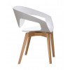 VIRENZE dining fauteuil m arm - wit/teakpoten MADRID