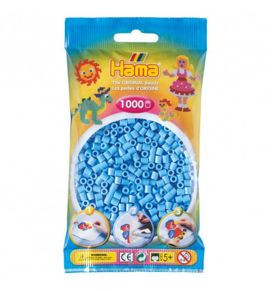 HAMA strijkparels pastel blauw - 1000st 2746