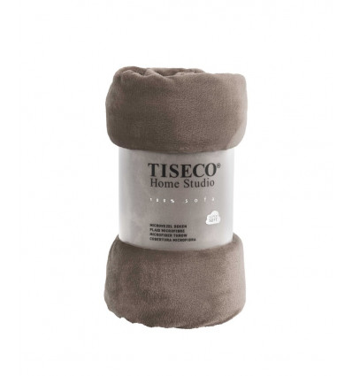 TISECO Plaid COSY microflannel - 240x220cm - taupe