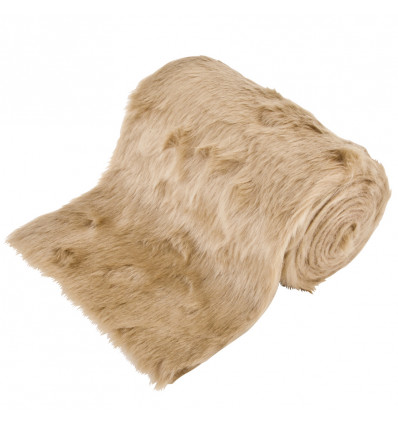 Tafelloper faux fur - 200x20cm - l.bruin