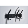 ZONE A-Hook rack kapstok 4 haken - zwart lengte 40cmx5x11cm
