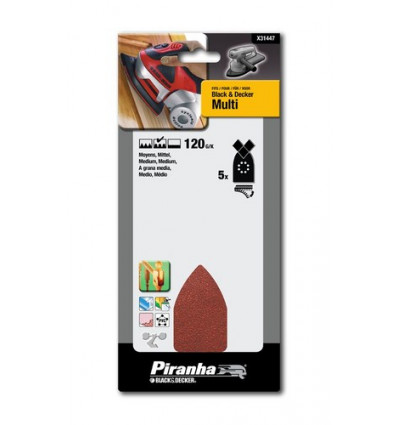 BLACK&DECKER Multischuurstroken K120 Piranha