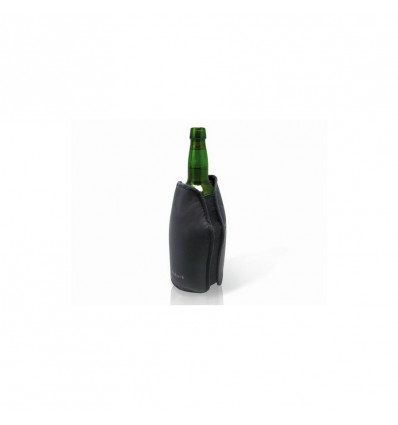 VIN BOUQUET Flessenkoeler m/gel zwart - elastische band ook voor Champagnefles
