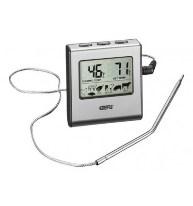 GEFU Tempere - Vleesthermometer m/ timerdigitaal CRONIM 21840 - zilverkleur