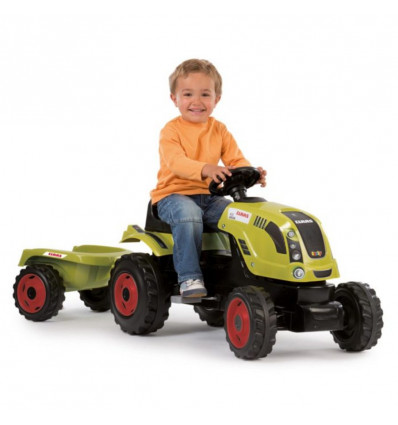 SMOBY Claas tractor XL + aanhangwagen verstelbare zitting 3/5jaar 10093003