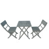 MEXICO bistro set- acacia hout grey wash tafel en 2 stoelen