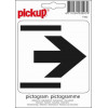 PIKCUP Pictogram - uitgang - P202 10x10 - z/w