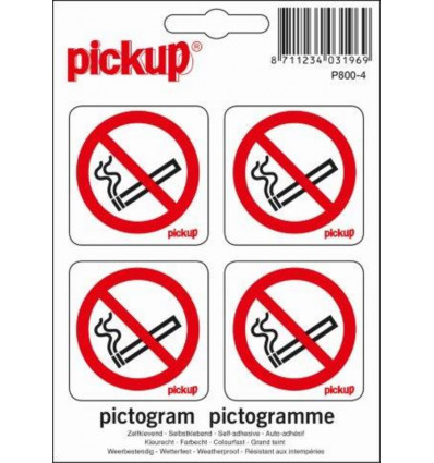 PICKU Pictogram - verboden te roken - 10x10cm