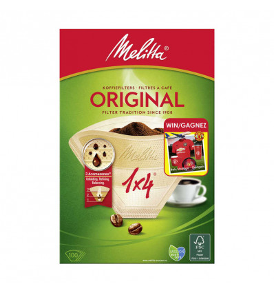 MELITTA Koffie filterzakken 1x4 - 100st. naturel bruin 6773354 6773974