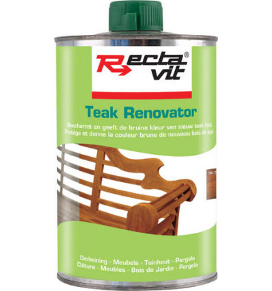 RECTAVIT - Teak renovator 1L beschermt &geeft de typische kleur van teak hout