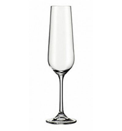 BOHEMIA Cristal N1 - 6 champagne glazen 220ml TU LU