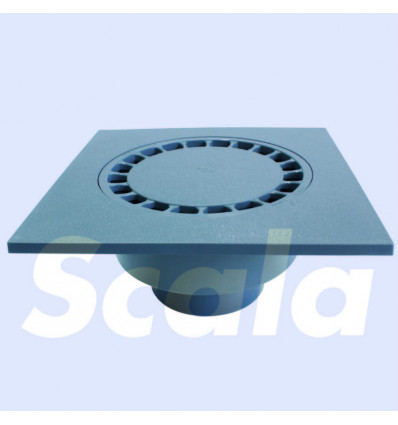 SCALA Klokrooster PVC 250X250/100/110 donkergrijs