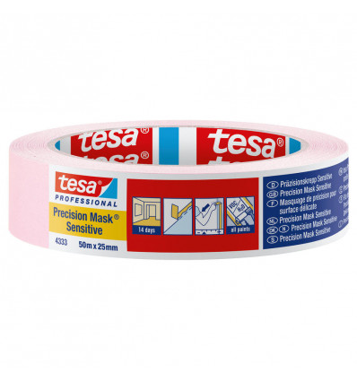 TESA Afplaktape - 50M 25MM roze 043330000101