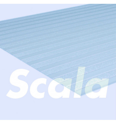 SCALA plaat polyst. line 2.5mm - 1x1m transparant
