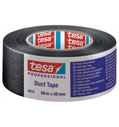 TESA Basic duct tape - zwart - 50mx50mm