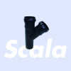 SCALA T-stuk sanitair 90/45' zwart