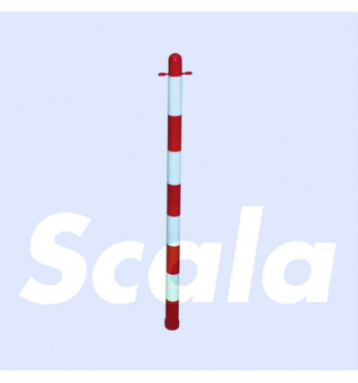 SCALA Signalisatiepaal rood/wit z/voet