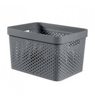 CURVER Infinity box 17L - dots antraciet recycled