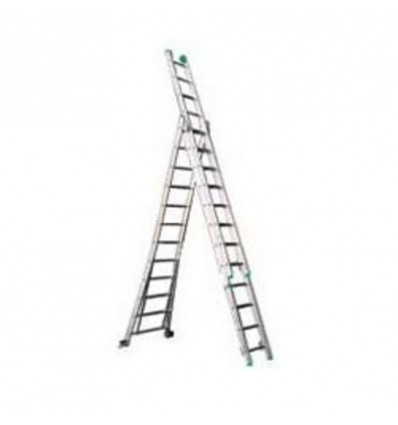 PETRY Reform ladder 3delen - 3x8 treden- van 2m tot 4.50m omvormbaar trapladder