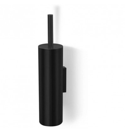 Zack TUBO - Toiletborstel zwart rvs wandmontage diameter 9x12.5x40.5cm