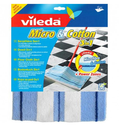 VILEDA - Micro & coton dweil 50x60cm 129310