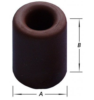 PACOSTAR - Deurstop thermopl.rubber - 30x24mm - zwart