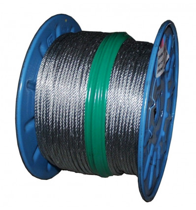 PACOSTAR - Stalen kabel O haspel verzin.- 3mm 200m prijs per meter