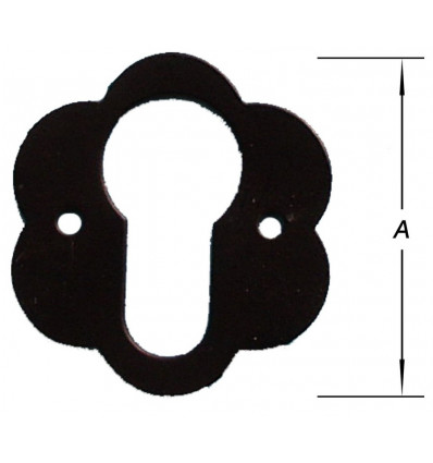 PACOSTAR - 2 Cilinderplaatjes - alu. zwart - 45mm