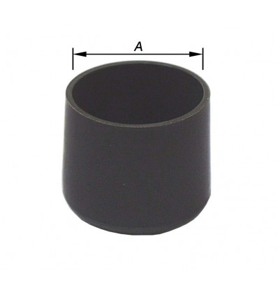 PACOSTAR - Meubeldoppen PVC - 19mm zwart- 16st
