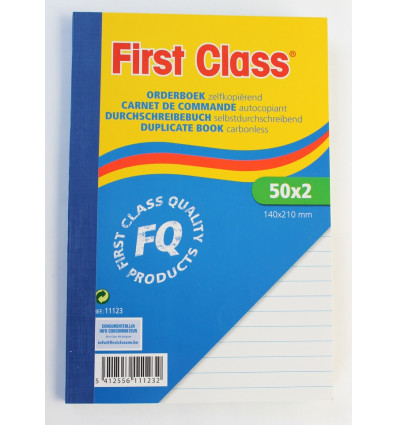 FIRST CLASS Orderboek zelfkopierend A5 2-voud