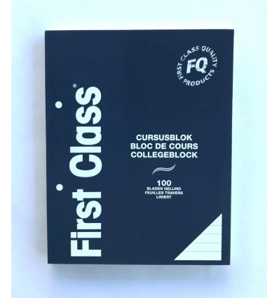 FIRST CLASS Cursusblok A5 100bl- gelijnd