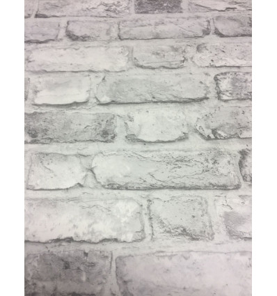 GRANDECOE LIFE Vlies vintage brick Grey behangpapier 10mx0.53cm op rol