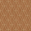 DESIGN ID Wallstitch hexagonal - bruin behangpapier 10mx0.53cm op rol