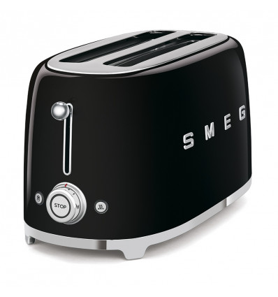 SMEG broodrooster 2x4 - zwart toaster voor 4sneden