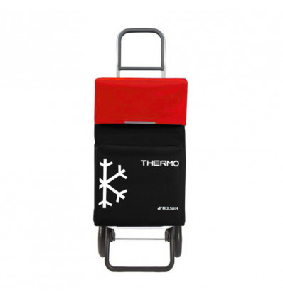 ROLSER Thermo Fresh boodschappenwagen m/ koeltas - zwart/ rood TER03705