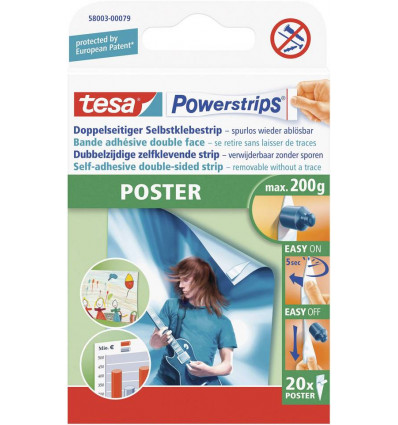 TESA powerstrips poster 20x