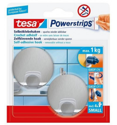 TESA powerstrips small metaal rond