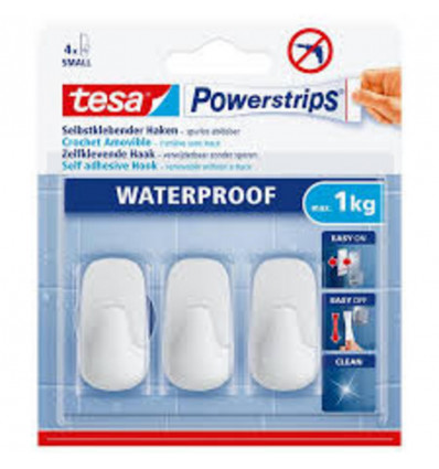 TESA powerstrips waterproof haken wit small