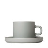 Blomus PILAR 2 koffiemokken met ondertas- mirage grey