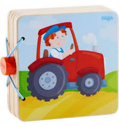 HABA Babyboek hout - Tractor