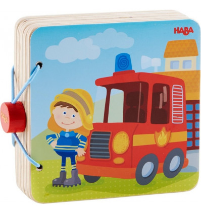 HABA Babyboek hout - Brandweer