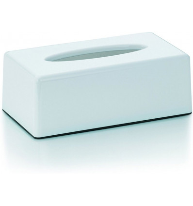 KELA Panno tissuebox - 25.5x14x9cm - wit zakdoek doos