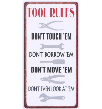 Magneet - Tool rules... - 5x10cm